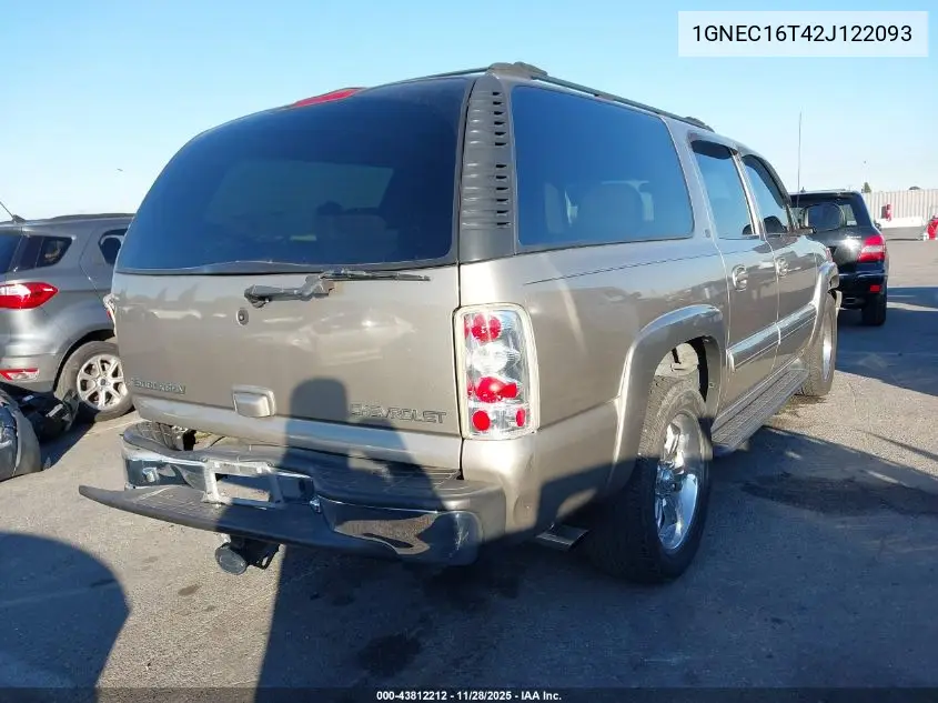 1GNEC16T42J122093 2002 Chevrolet Suburban 1500 Lt