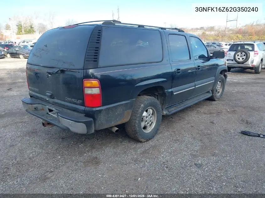 3GNFK16Z62G350240 2002 Chevrolet Suburban 1500 Lt