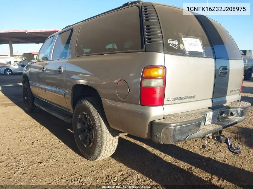 1GNFK16Z32J208975 2002 Chevrolet Suburban 1500 Lt