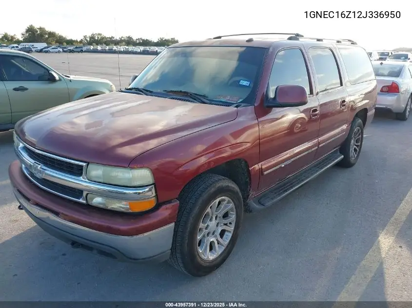 1GNEC16Z12J336950 2002 Chevrolet Suburban 1500 Lt