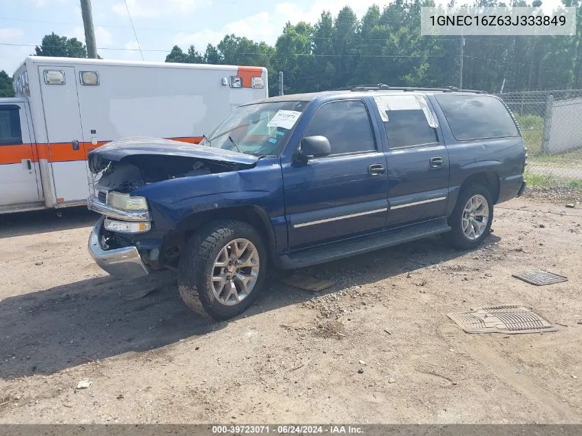 2003 Chevrolet Suburban 1500 Ls VIN: 1GNEC16Z63J333849 Lot: 39723071