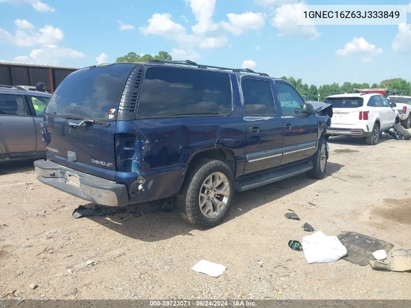 2003 Chevrolet Suburban 1500 Ls VIN: 1GNEC16Z63J333849 Lot: 39723071