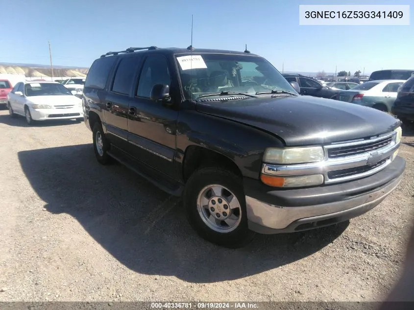 2003 Chevrolet Suburban 1500 Ls/Lt VIN: 3GNEC16Z53G341409 Lot: 40336781