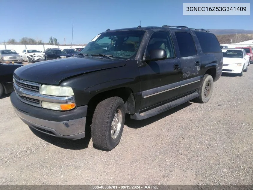 2003 Chevrolet Suburban 1500 Ls/Lt VIN: 3GNEC16Z53G341409 Lot: 40336781