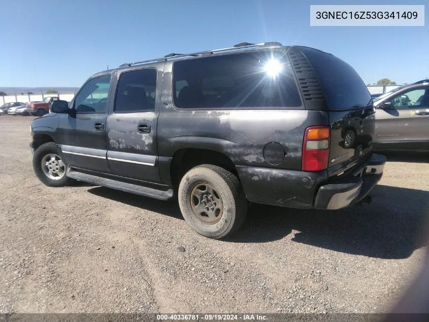 2003 Chevrolet Suburban 1500 Ls/Lt VIN: 3GNEC16Z53G341409 Lot: 40336781