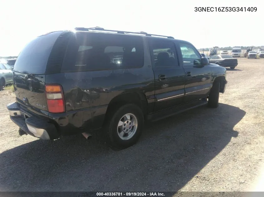 2003 Chevrolet Suburban 1500 Ls/Lt VIN: 3GNEC16Z53G341409 Lot: 40336781