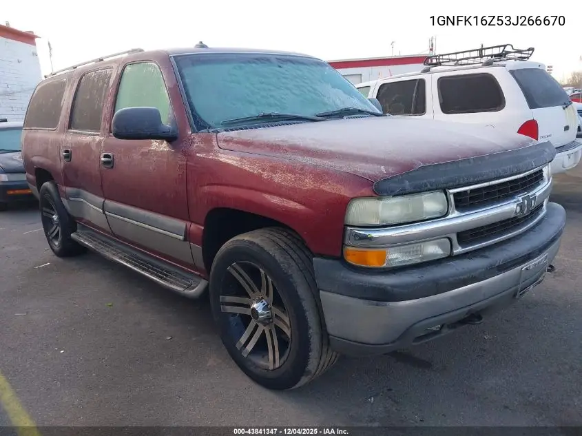 1GNFK16Z53J266670 2003 Chevrolet Suburban 1500 Ls