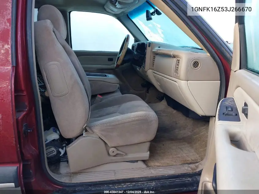 1GNFK16Z53J266670 2003 Chevrolet Suburban 1500 Ls