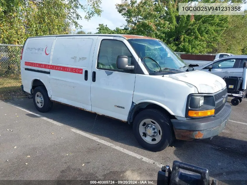 2004 Chevrolet Express VIN: 1GCGG25V941231358 Lot: 40385724