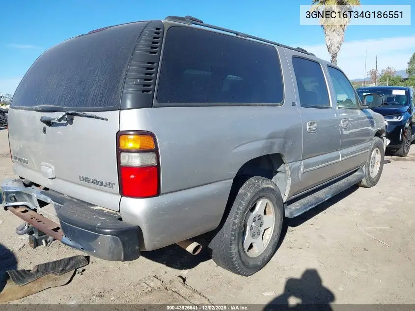 3GNEC16T34G186551 2004 Chevrolet Suburban 1500 Lt