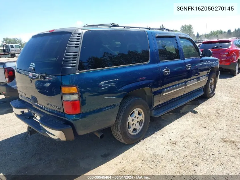 2005 Chevrolet Suburban 1500 Ls VIN: 3GNFK16Z05G270145 Lot: 39545484