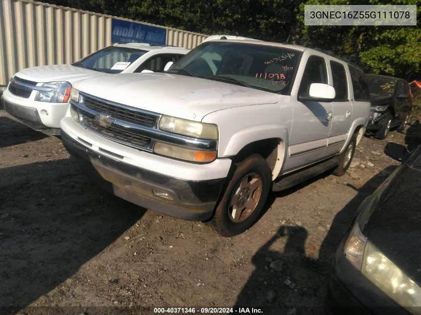 2005 Chevrolet Suburban 1500 Lt VIN: 3GNEC16Z55G111078 Lot: 40371346