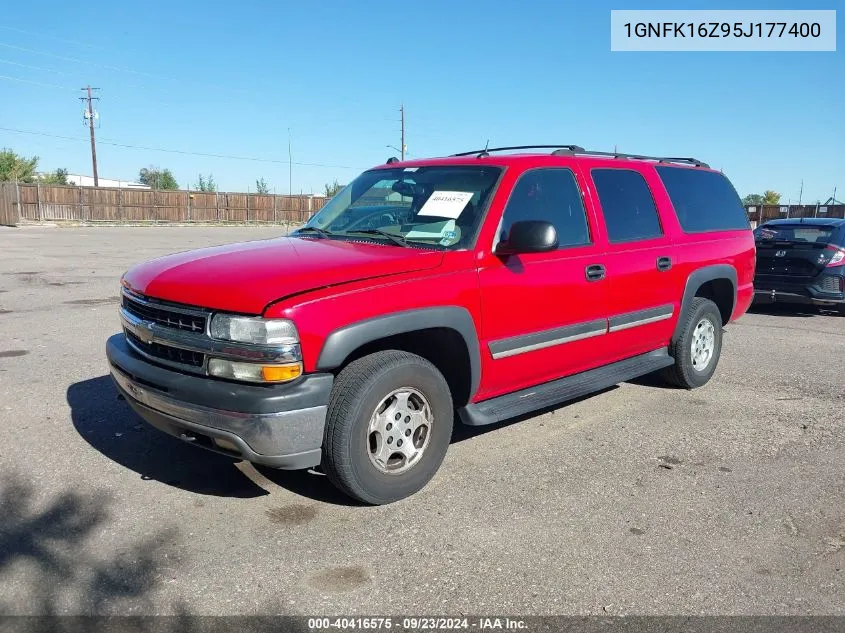 1GNFK16Z95J177400 2005 Chevrolet Suburban 1500 Ls