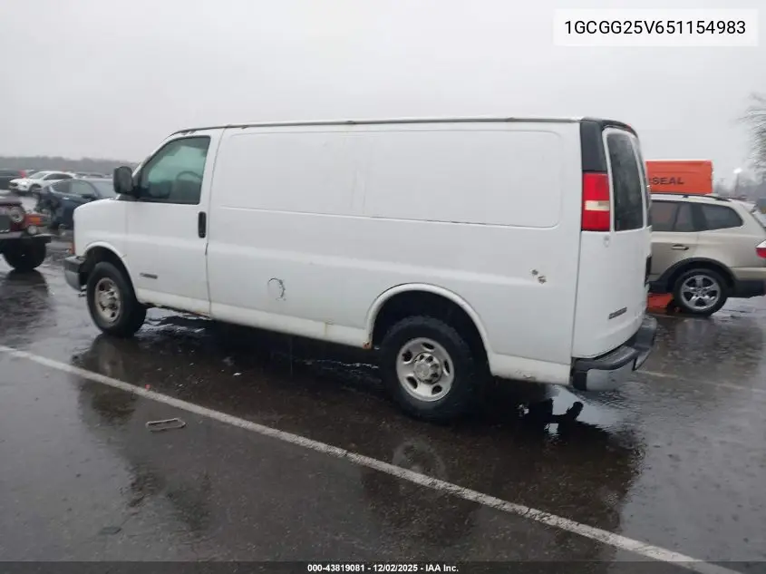 1GCGG25V651154983 2005 Chevrolet Express