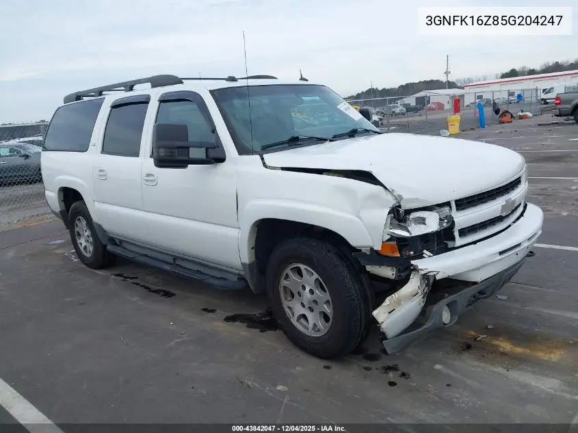 3GNFK16Z85G204247 2005 Chevrolet Suburban 1500 Z71