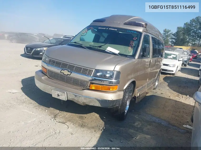 1GBFG15T851116499 2005 Chevrolet Express Upfitter