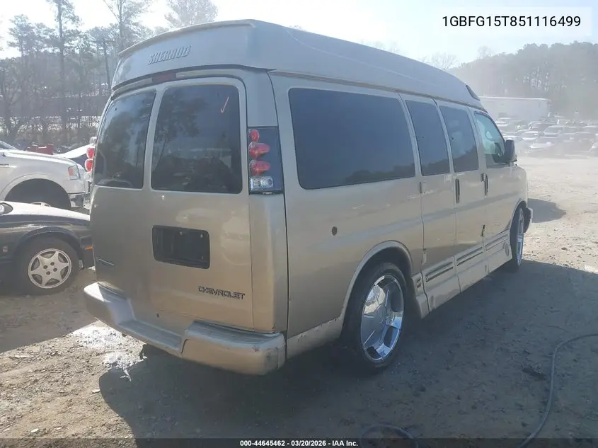 1GBFG15T851116499 2005 Chevrolet Express Upfitter