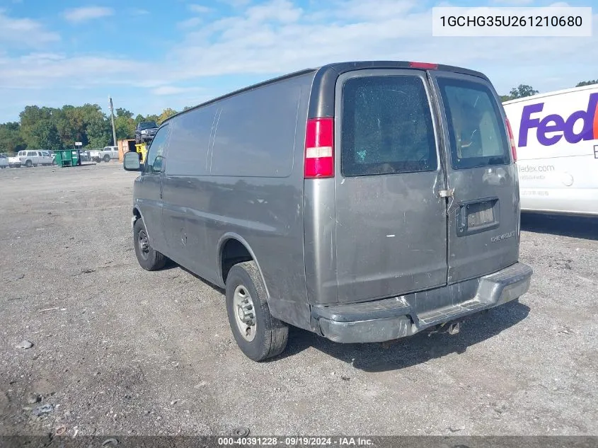 2006 Chevrolet Express Work Van VIN: 1GCHG35U261210680 Lot: 40391228