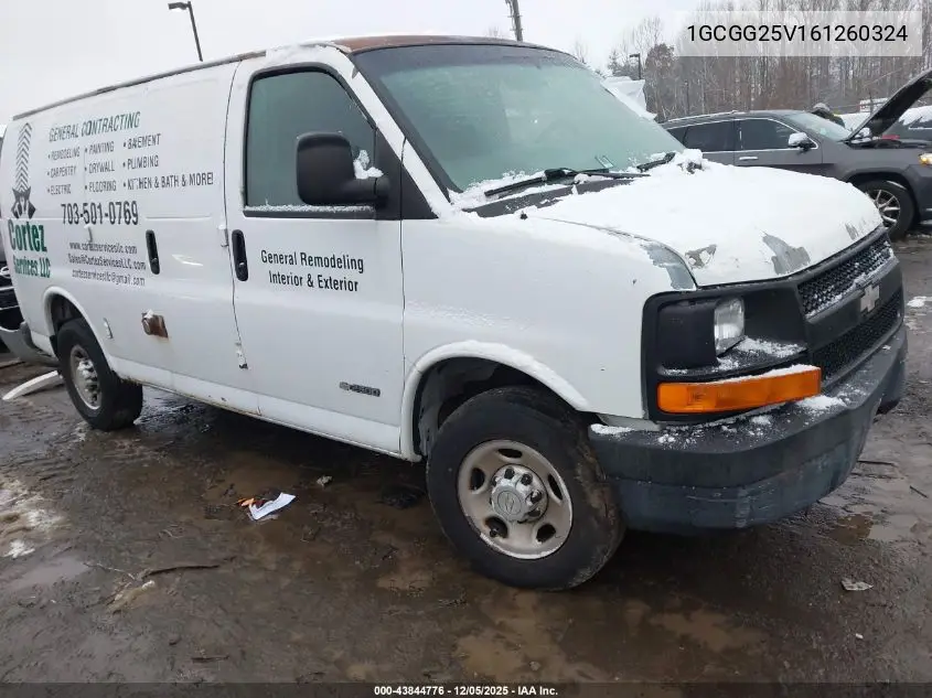 1GCGG25V161260324 2006 Chevrolet Express Work Van