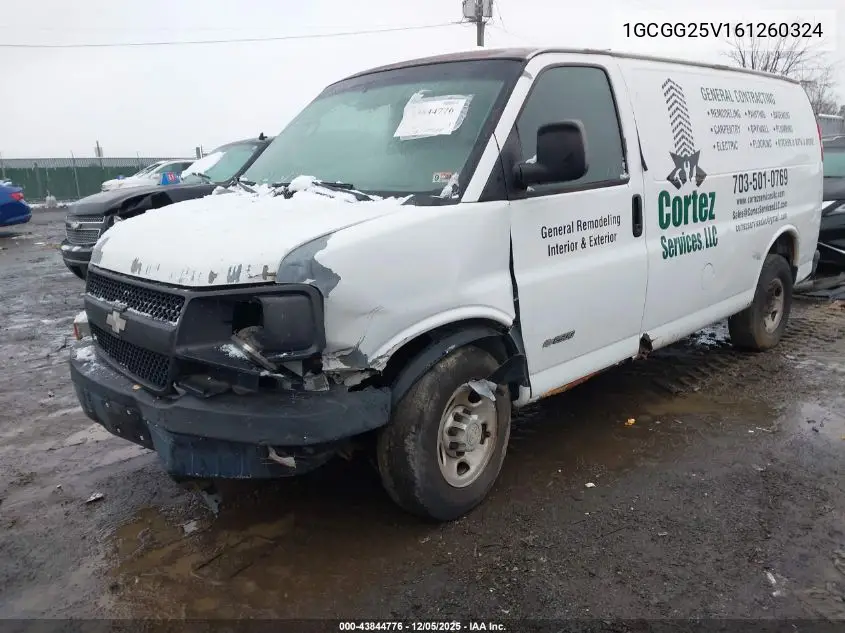 1GCGG25V161260324 2006 Chevrolet Express Work Van