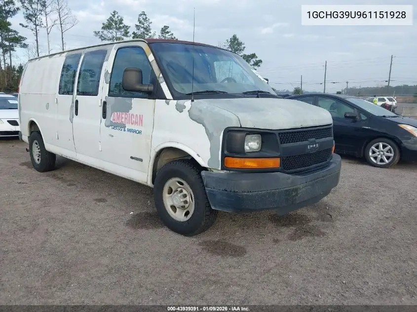 1GCHG39U961151928 2006 Chevrolet Express Work Van