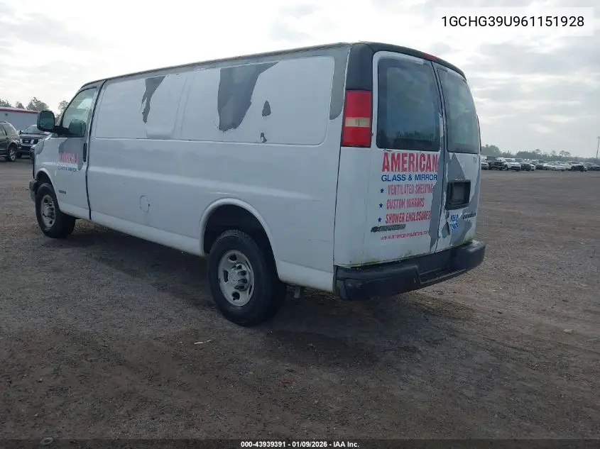 1GCHG39U961151928 2006 Chevrolet Express Work Van