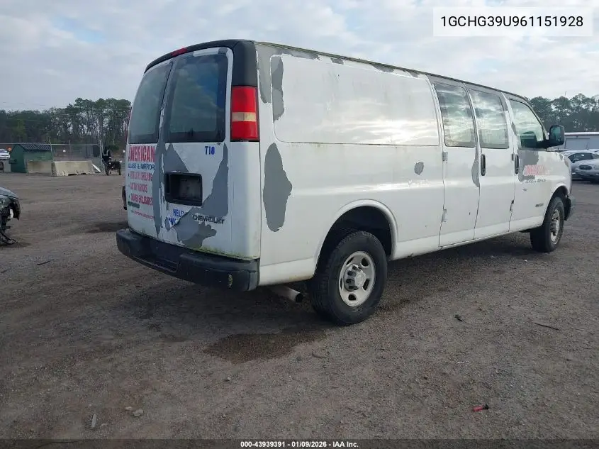 1GCHG39U961151928 2006 Chevrolet Express Work Van