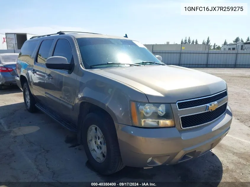 2007 Chevrolet Suburban 1500 Lt VIN: 1GNFC16JX7R259275 Lot: 40350400