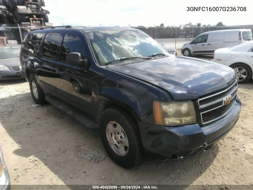 2007 Chevrolet Suburban 1500 Ls VIN: 3GNFC16007G236708 Lot: 40420098