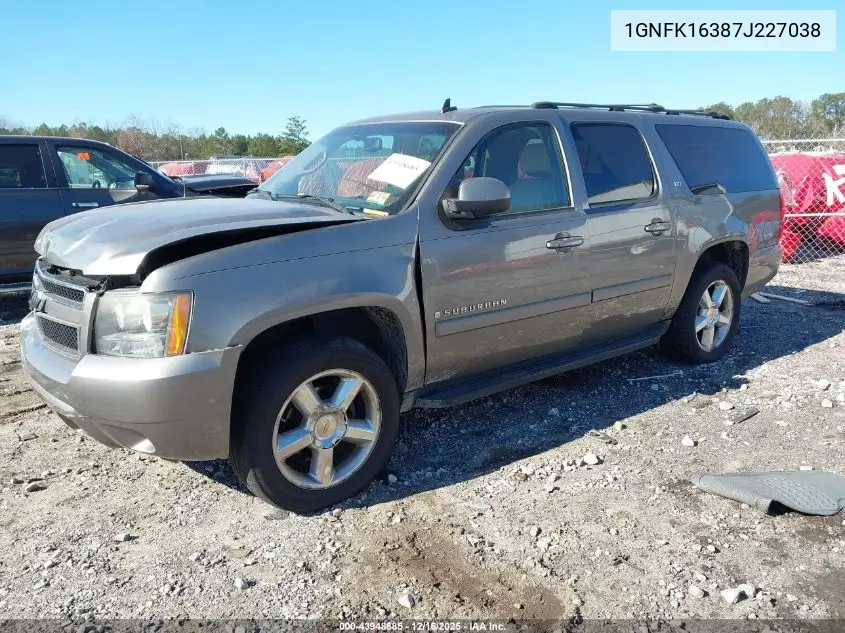 1GNFK16387J227038 2007 Chevrolet Suburban 1500 Ltz