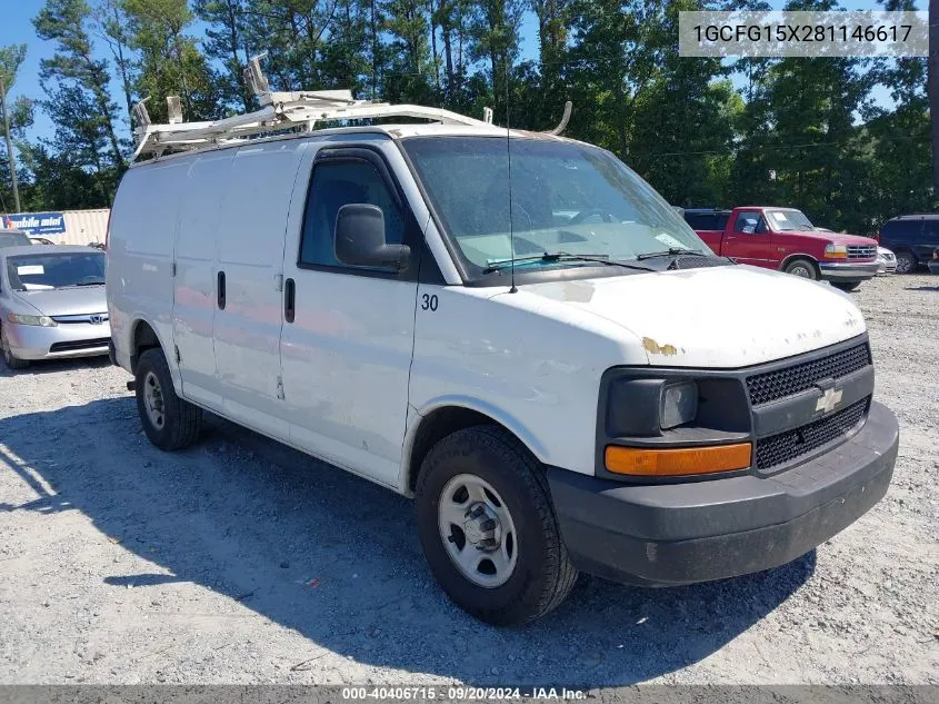 2008 Chevrolet Express Work Van VIN: 1GCFG15X281146617 Lot: 40406715