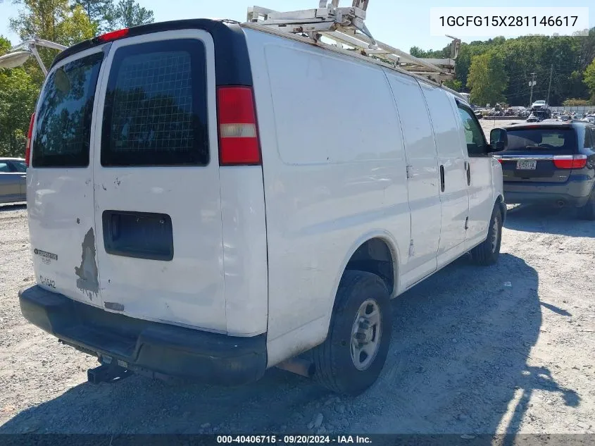 1GCFG15X281146617 2008 Chevrolet Express Work Van