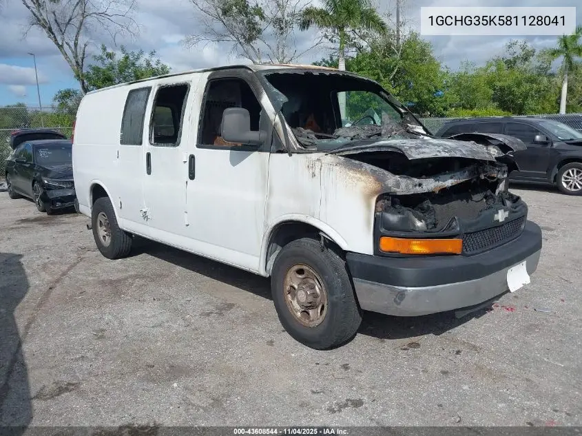 1GCHG35K581128041 2008 Chevrolet Express Work Van