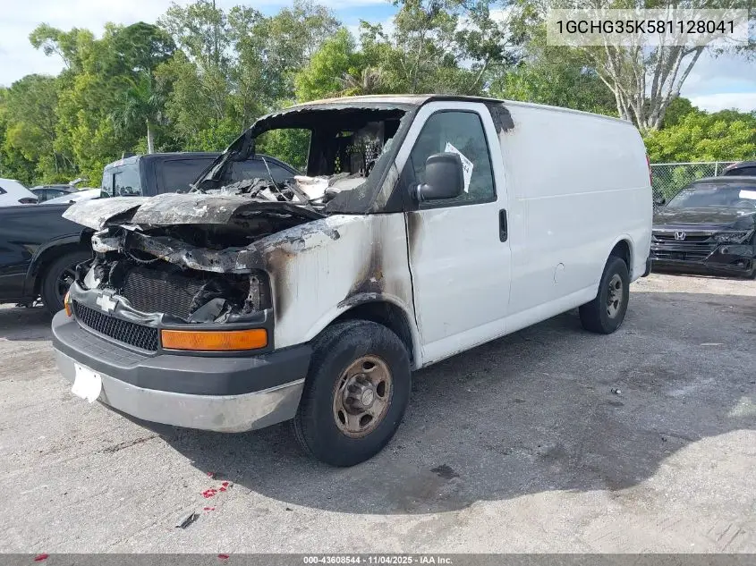 1GCHG35K581128041 2008 Chevrolet Express Work Van
