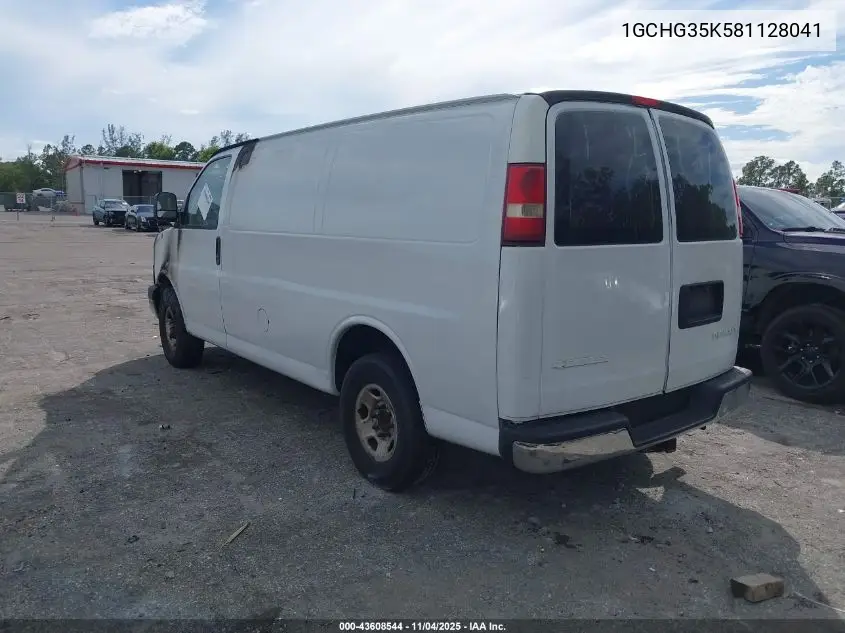 1GCHG35K581128041 2008 Chevrolet Express Work Van