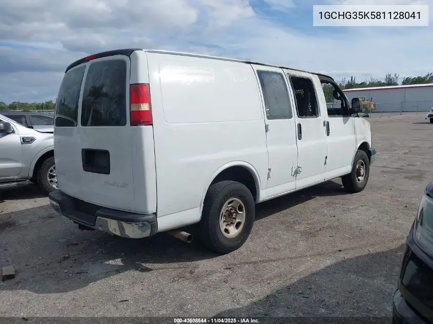 1GCHG35K581128041 2008 Chevrolet Express Work Van