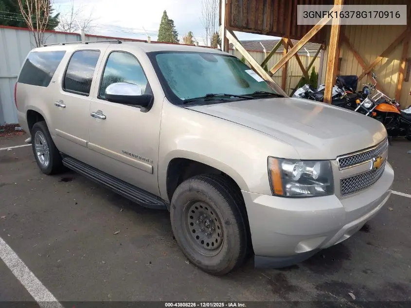 3GNFK16378G170916 2008 Chevrolet Suburban 1500 Ltz