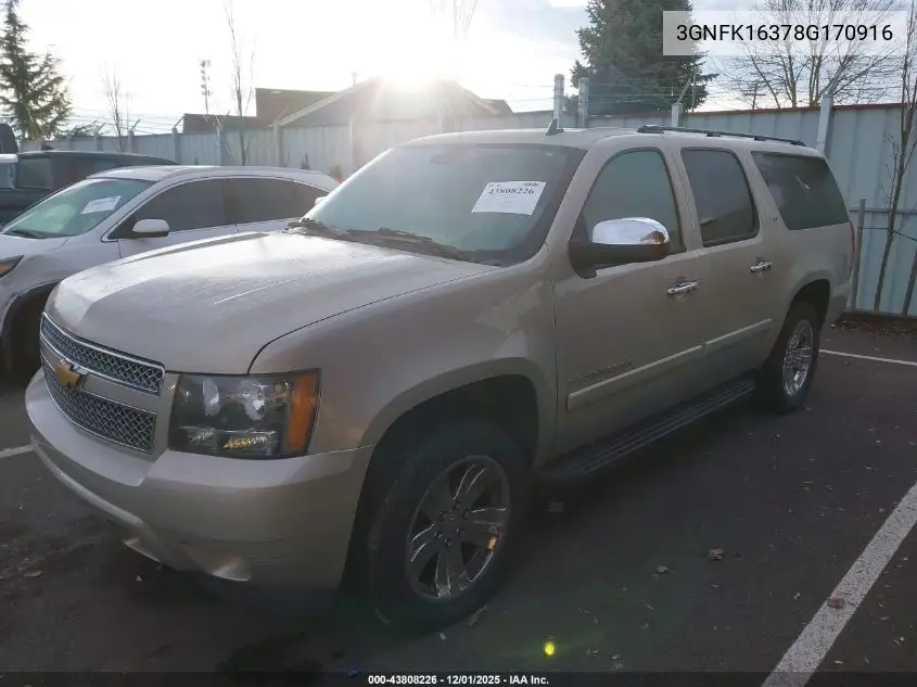 3GNFK16378G170916 2008 Chevrolet Suburban 1500 Ltz