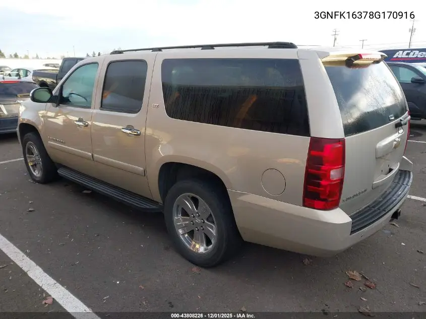 3GNFK16378G170916 2008 Chevrolet Suburban 1500 Ltz