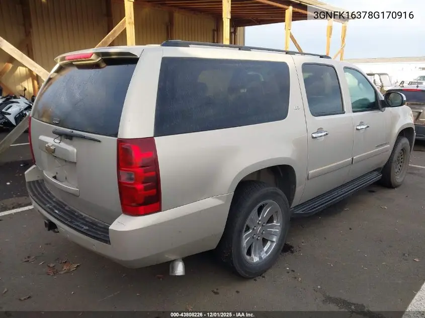 3GNFK16378G170916 2008 Chevrolet Suburban 1500 Ltz