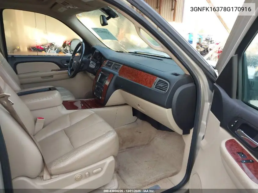 3GNFK16378G170916 2008 Chevrolet Suburban 1500 Ltz