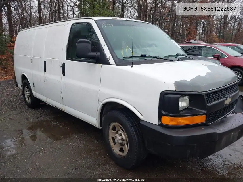 1GCFG15X581222637 2008 Chevrolet Express Work Van