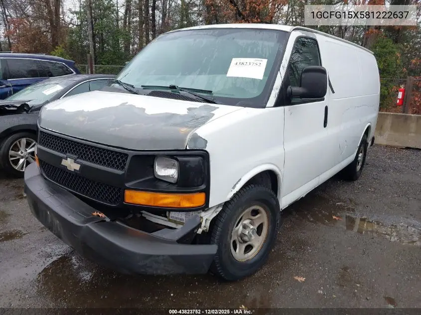 1GCFG15X581222637 2008 Chevrolet Express Work Van