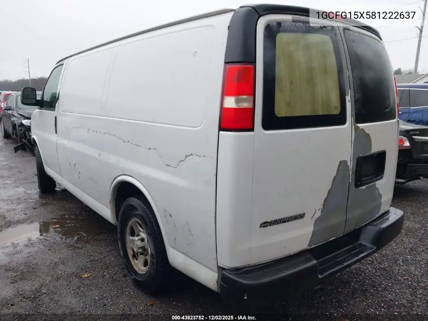 1GCFG15X581222637 2008 Chevrolet Express Work Van