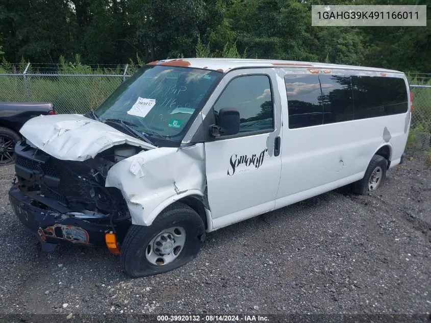 2009 Chevrolet Express 3500 Ls VIN: 1GAHG39K491166011 Lot: 39920132