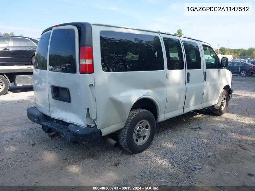 2010 Chevrolet Express 2500 Ls VIN: 1GAZGPDG2A1147542 Lot: 40380743