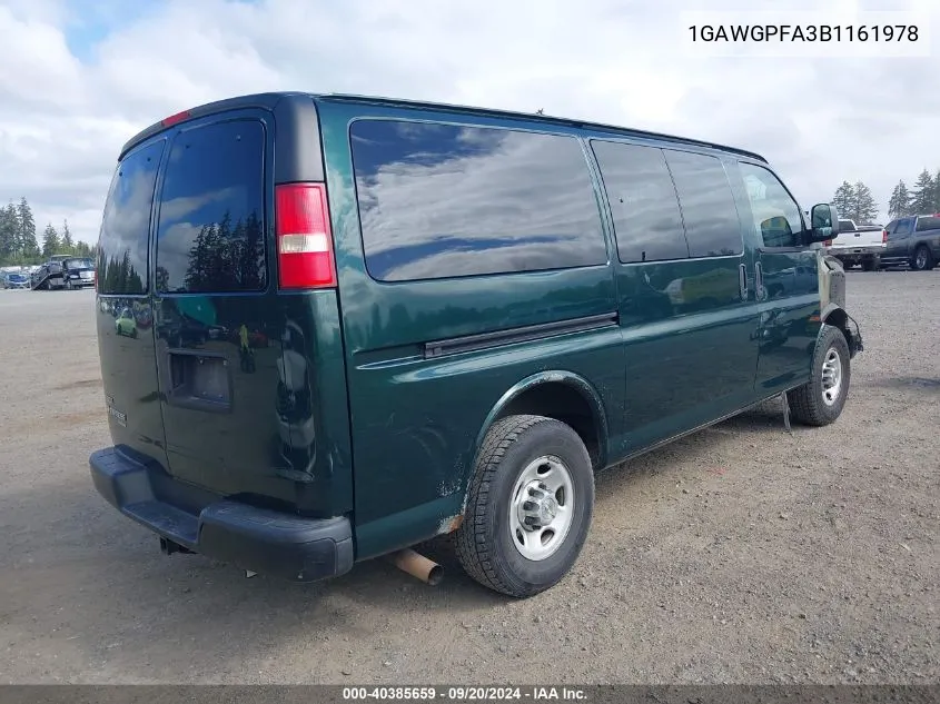 2011 Chevrolet Express 2500 Ls VIN: 1GAWGPFA3B1161978 Lot: 40385659