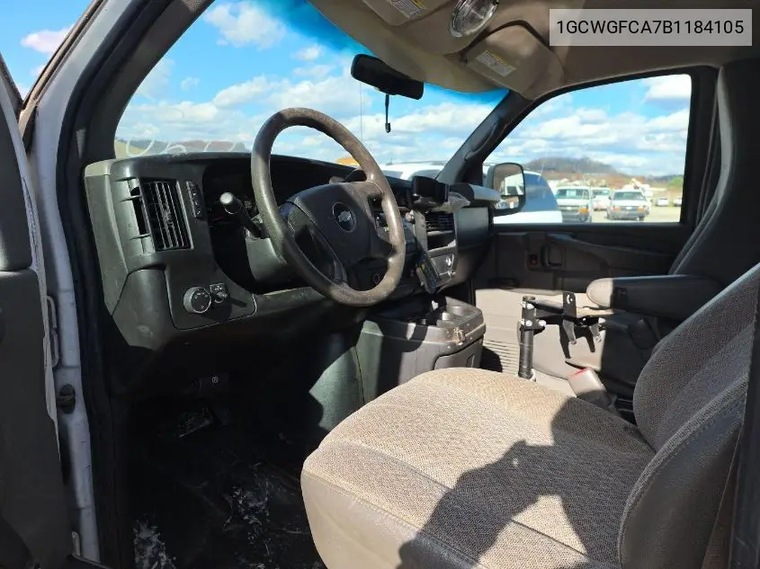 1GCWGFCA7B1184105 2011 Chevrolet Express 2500 Work Van