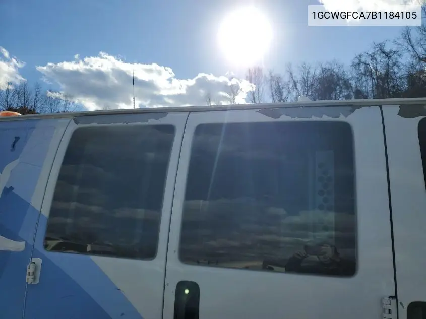 1GCWGFCA7B1184105 2011 Chevrolet Express 2500 Work Van