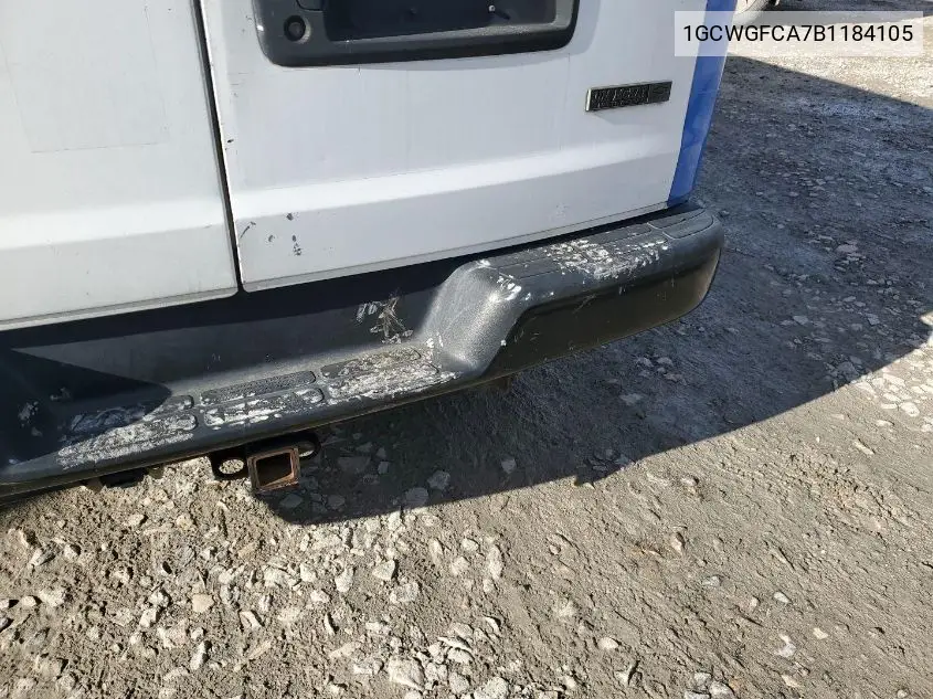 1GCWGFCA7B1184105 2011 Chevrolet Express 2500 Work Van